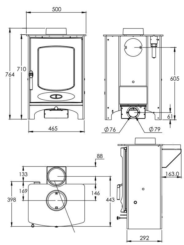 Charnwood C-EIGHT BLU Wood Burning Stove-Charnwood Stoves-The Stove Yard