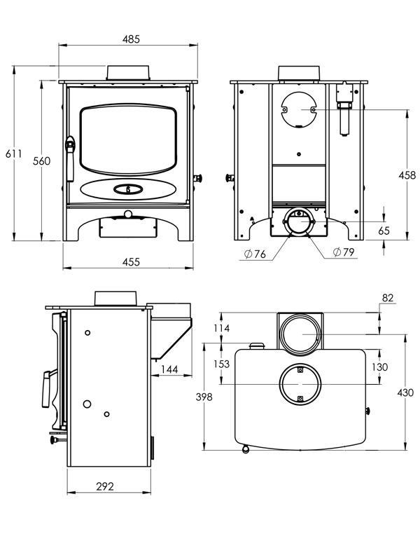 Charnwood C-Five BLU Wood Burning Stove-Charnwood Stoves-The Stove Yard