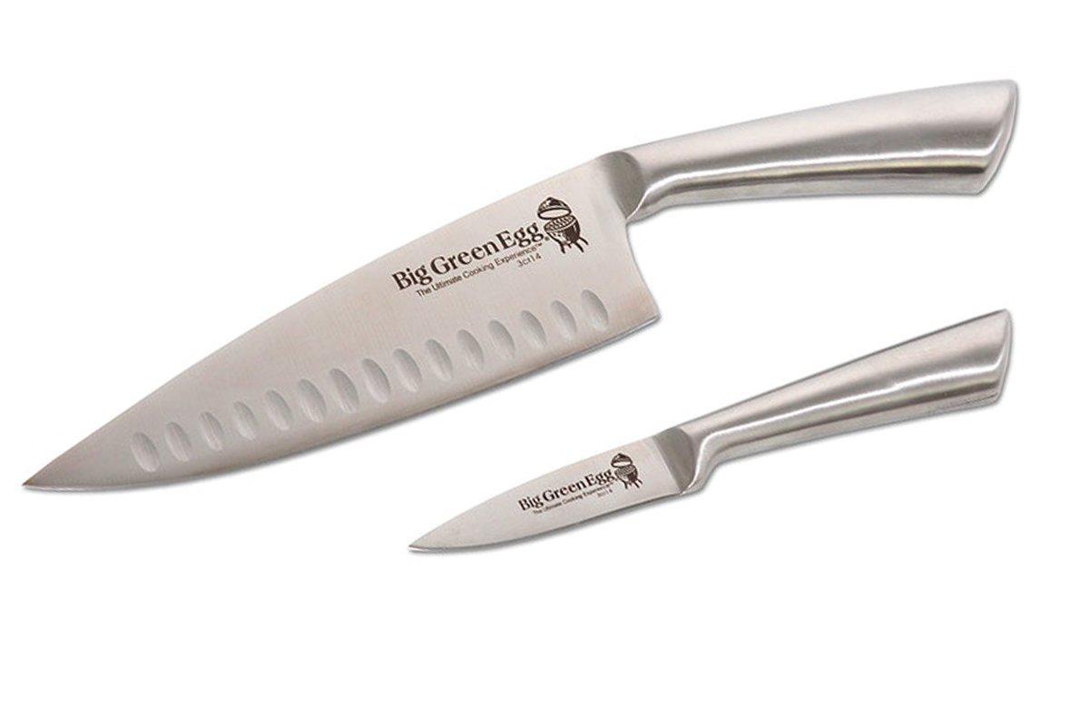Stainless Steel Chef &amp; Paring Knife Set-Big Green Egg-The Stove Yard