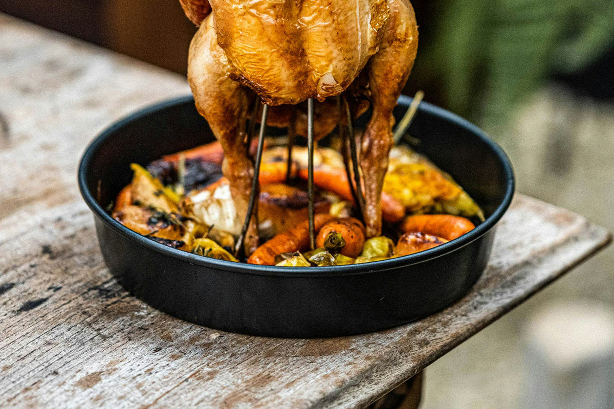 Stainless Steel Vertical Chicken Roaster