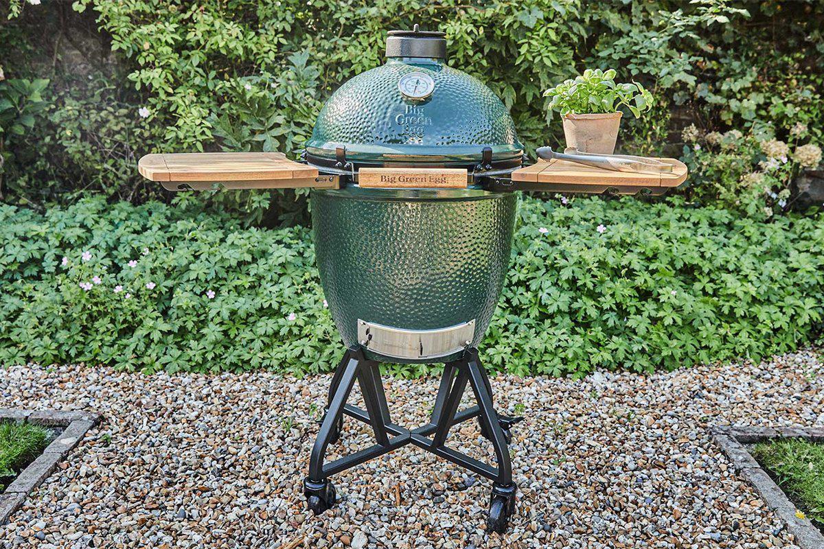 X-Large IntEGGrated Nest + Acacia Shelves-Big Green Egg-The Stove Yard