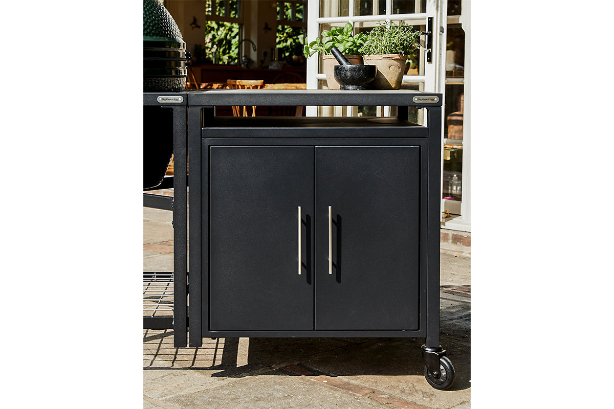 Modular Nest with Expansion Cabinet and Distressed Acacia Worktop Combination